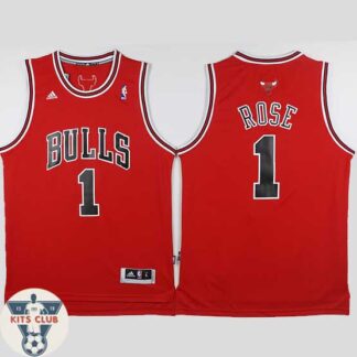 גופיית שחקן שיקגו בולס דרק רוז אדום 2016-17