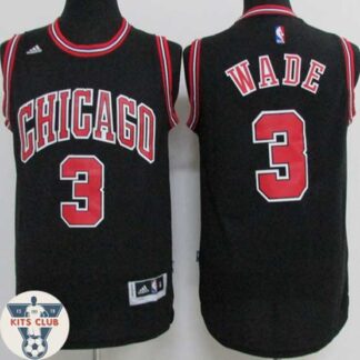 גופיית שחקן שיקגו בולס דוויין ווייד שחור 2016-17