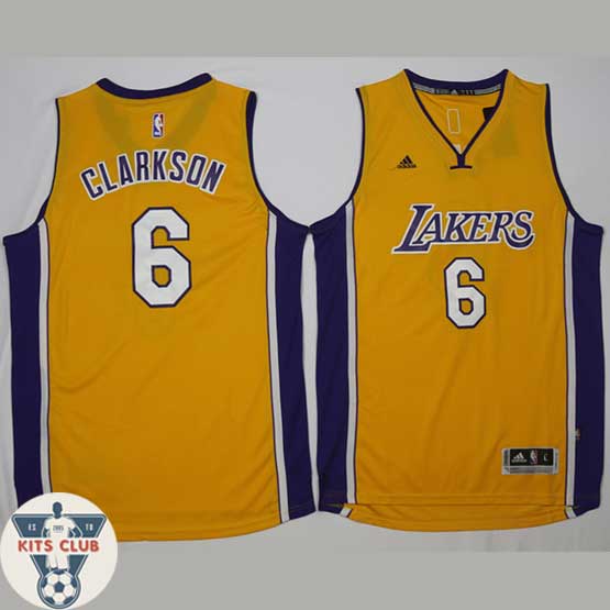 גופיית שחקן לייקרס ג'ורדן קלארקסון צהוב 2016-17