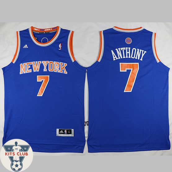 גופיית שחקן ניו יורק ניקס כרמלו אנת'וני כחול 2016-17