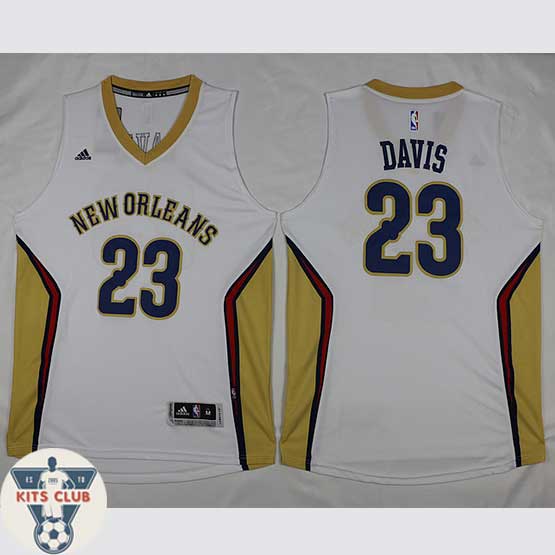 גופיית שחקן ניו אורלינס אנת'וני דייויס לבן 2016-17