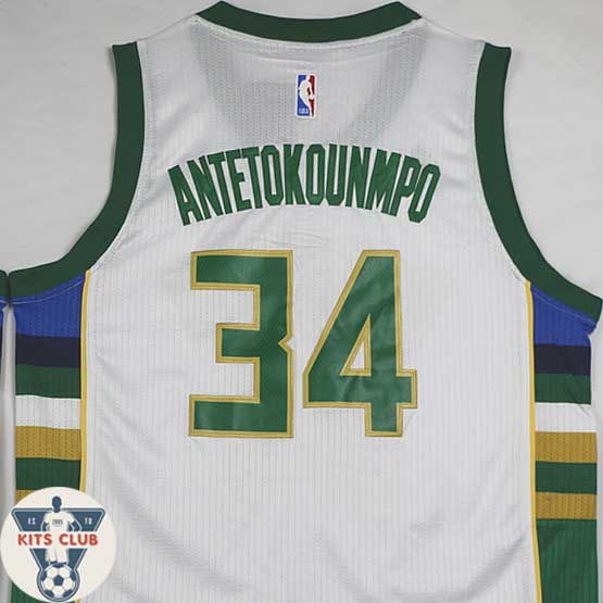 גופיית שחקן מילווקי יאניס אנטטוקמפו לבן 2016-17