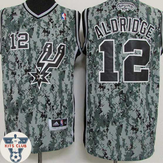 גופיית שחקן סן אנטוניו ספרס למרקוס אולדריג' אפור 2016-17