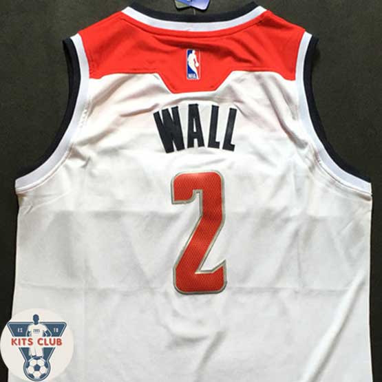 גופיית שחקן וושינגטון וויזארדס ג'ון וול לבן 2016-17