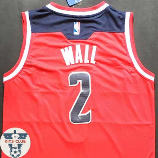 גופיית שחקן וושינגטון וויזארדס ג'ון וול אדום 2016-17