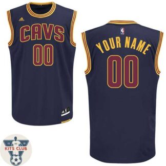 גופיית משחק אדידס קליבלנד כחול עם הדפסת שם ומספר לבחירה