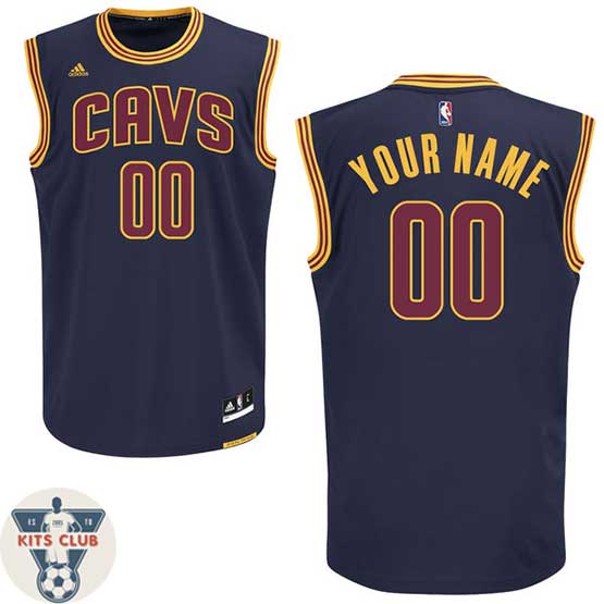 גופיית משחק אדידס קליבלנד כחול עם הדפסת שם ומספר לבחירה