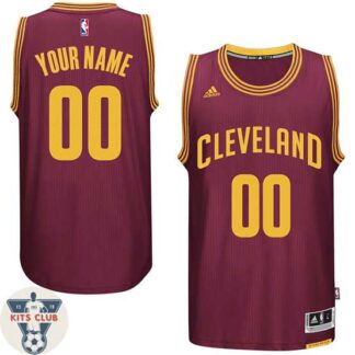 גופיית משחק אדידס קליבלנד בורדו עם הדפסת שם ומספר לבחירה