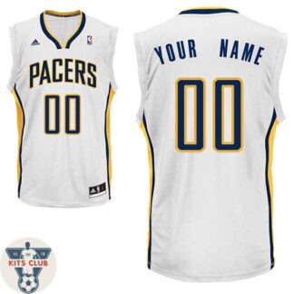 גופיית משחק אדידס אינדיאנה לבן עם הדפסת שם ומספר לבחירה