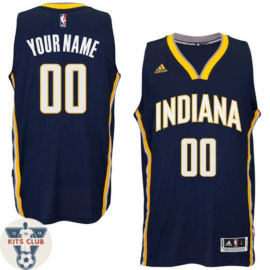 גופיית משחק אדידס אינדיאנה כחול עם הדפסת שם ומספר לבחירה