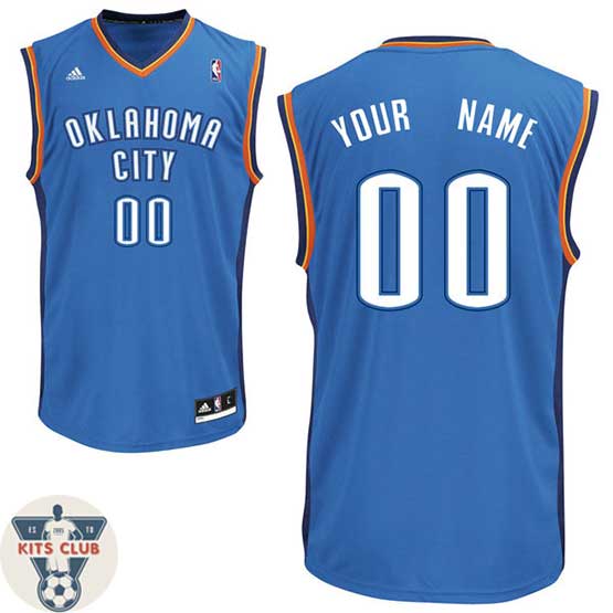 גופיית משחק אדידס אוקלהומה כחול עם הדפסת שם ומספר לבחירה