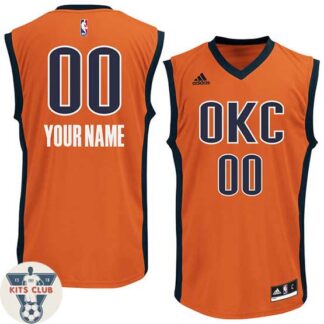 גופיית משחק אדידס אוקלהומה כתום עם הדפסת שם ומספר לבחירה