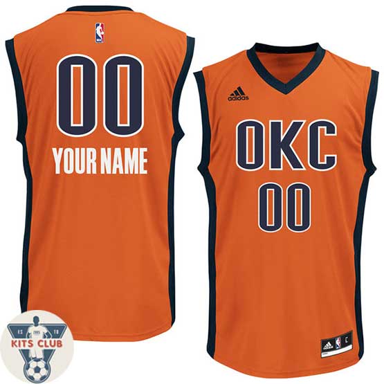 גופיית משחק אדידס אוקלהומה כתום עם הדפסת שם ומספר לבחירה