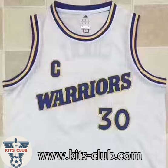 גופיית שחקן ווריורס סטף קארי לבן