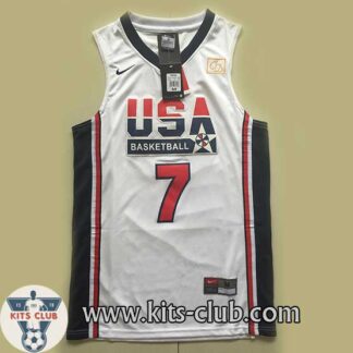 גופיית שחקן לארי בירד נבחרת ארה"ב לבן ברצלונה 1992