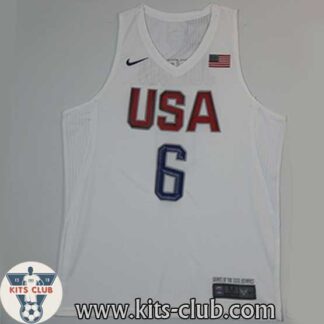 גופיית שחקן דאנדרה ג'ורדן נבחרת ארה"ב לבן 2016