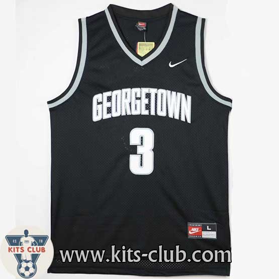 גופיית נוסטלגיה אלן אייברסון ג'ורג'טאון קלאסית שחורה