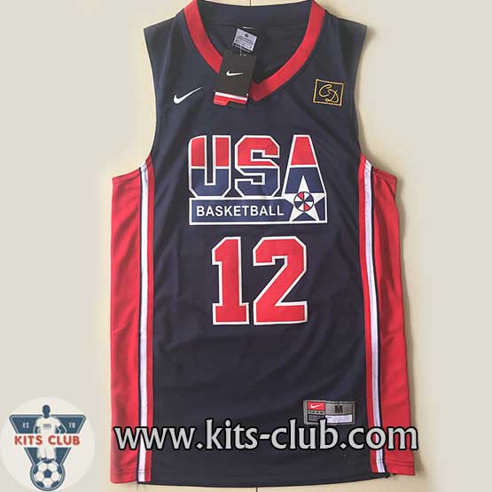 גופיית שחקן ג'ון סטוקטון נבחרת ארה"ב כחול ברצלונה 1992