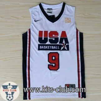 גופיית שחקן מייקל ג'ורדן נבחרת ארה"ב לבן ברצלונה 1992