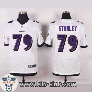 חולצת NFL בולטימור רייבנס לבנה עם שם שחקן ומספר תפורים. ניתן להזין כל שם ומספר. משלוח חינם