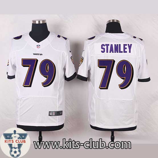 חולצת NFL בולטימור רייבנס לבנה עם שם שחקן ומספר תפורים. ניתן להזין כל שם ומספר. משלוח חינם