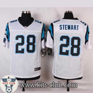 חולצת NFL קרולינה פנת'רס לבנה עם שם שחקן ומספר תפורים. ניתן להזין כל שם ומספר. משלוח חינם