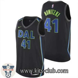 גופיית משחק נייקי דאלאס THE CITY שחור דירק נוביצקי 2018