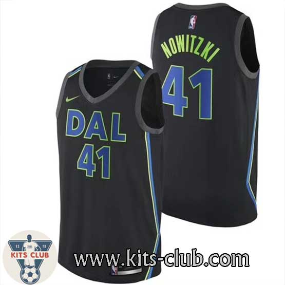 גופיית משחק נייקי דאלאס THE CITY שחור דירק נוביצקי 2018