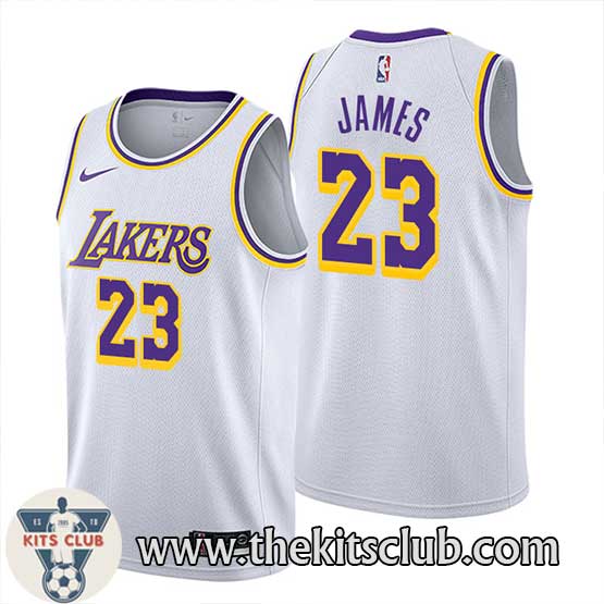 גופיית משחק לייקרס לברון ג'יימס לבן 19\18 גירסת סווינגמן