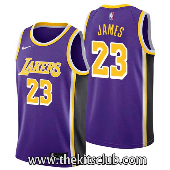 גופיית משחק לייקרס לברון ג'יימס סגול 19\18