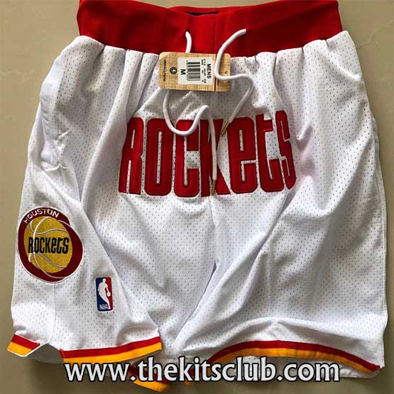 מכנס משחק יוסטון רוקטס לבן Just Don