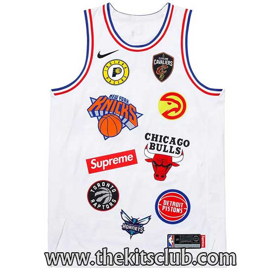 גופיית משחק אופנתית NBA SUPREME לבן