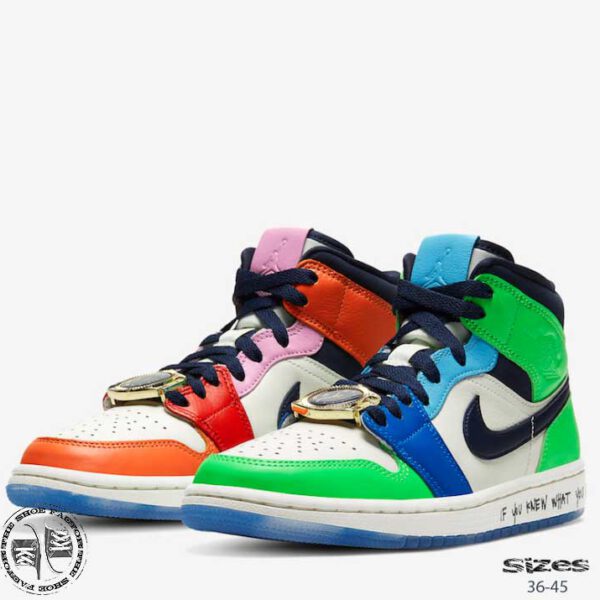 נעלי אייר ג'ורדן 1 MID FEARLESS מלודי אשאני. דגם 3234. מידות: 36-45