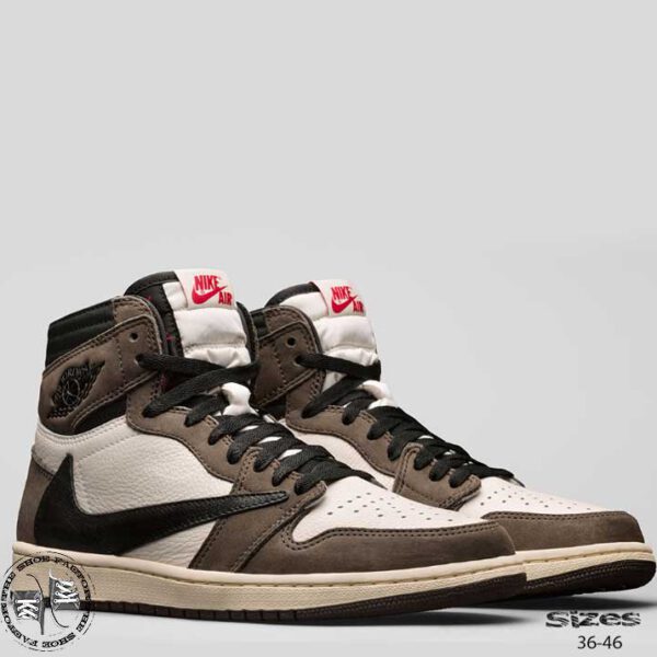 אייר ג'ורדן 1 HIGH OG TRAVIS SCOTT. מידות: 36-47. משלוח חינם