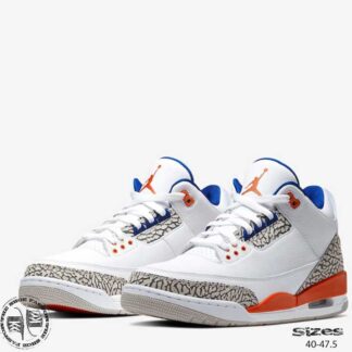 נעלי אייר ג'ורדן 3 KNICKS. דגם 3272. מידות: 40-47.5