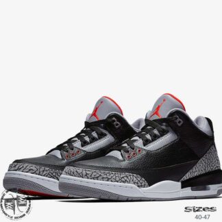 אייר ג'ורדן 3 BLACK CEMENT. מידות: 40-47.5