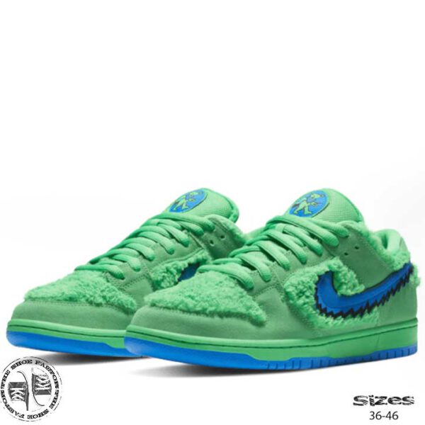 נייקי SB DUNK LOW GRAYEFUL DEAD BEARS GREEN. מידות 36-46. משלוח חינם