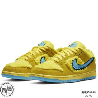 נייקי SB DUNK LOW GRAYEFUL DEAD BEARS YELLOW. מידות 36-46. משלוח חינם