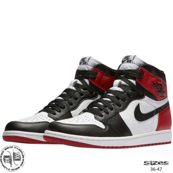 נעלי אייר ג'ורדן 1 BLACK TOE. מידות: 36-47/ משלוח חינם