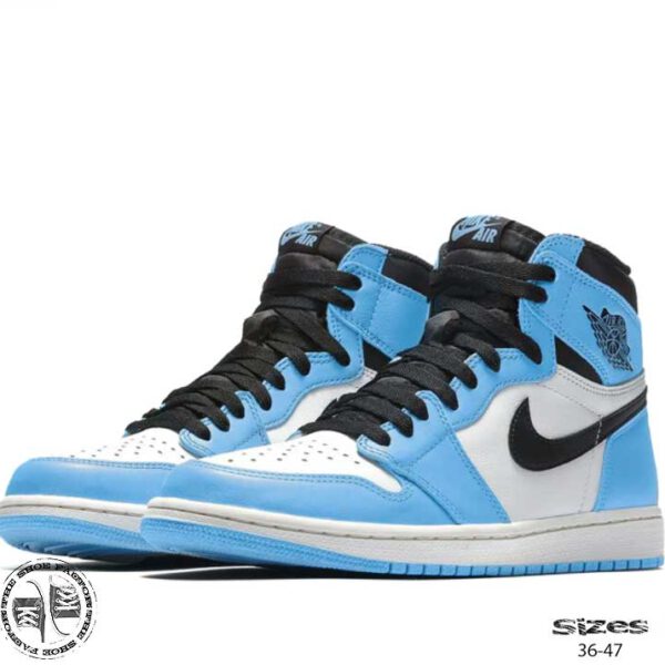 אייר ג'ורדן 1 UNIVERSITY BLUE. מידות: 36-47. משלוח חינם