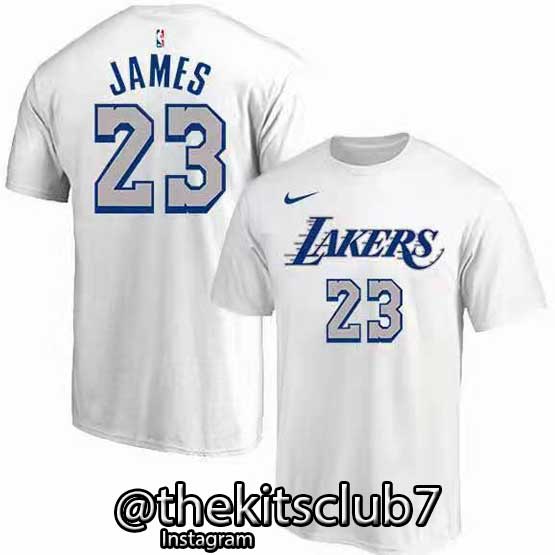 טי שירט LAKERS JAMES לבן 01.  משלוח חינם