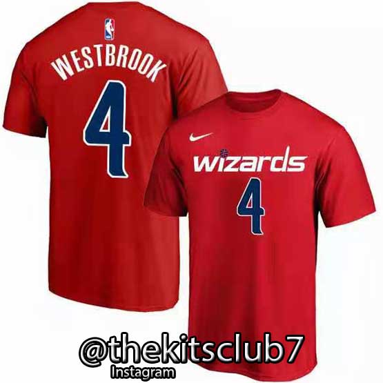 טי שירט WIZARDS WESTBROOK אדום 01. משלוח חינם