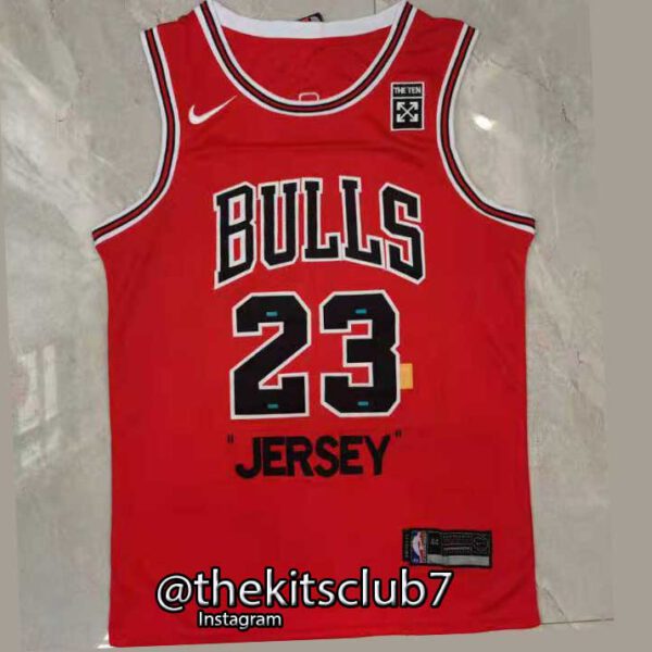 גופיית כדורסל נוסטלגיה BULLS JORDAN OFF WHITE RED. משלוח חינם