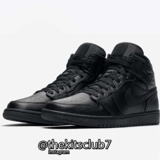 אייר ג'ורדן 1 MID TRIPLE BLACK. מידות 36-46. משלוח חינם