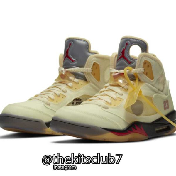 אייר ג'ורדן 5 OFF WHITE SAIL. מידות 36-47.5. משלוח חינם