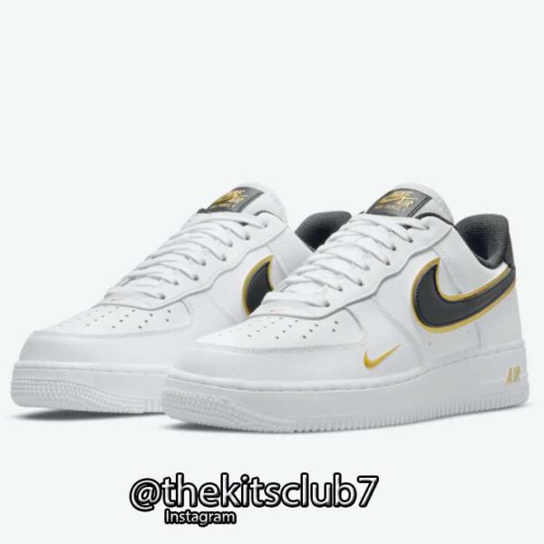 נייקי אייר פורס 1 AF1 WHITE BLACK GOLD. מידות 36-45. משלוח חינם