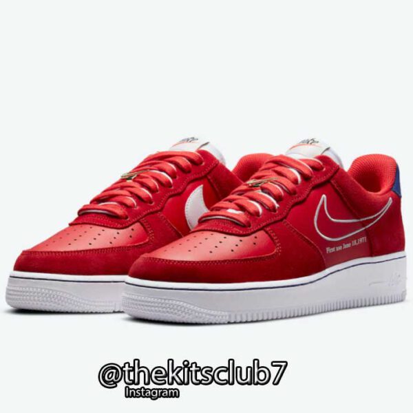 נייקי אייר פורס 1 FIRST USE - UNIVERSITY RED. מידות 36-45. משלוח חינם