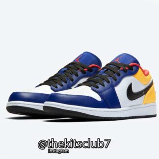 אייר ג'ורדן 1 LOW BLUE YELLOW ORANGE. מידות 36-46. משלוח חינם