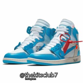 אייר ג'ורדן 1 BLUE UNIVERSITY OFF WHITE. מידות 36-47. משלוח חינם