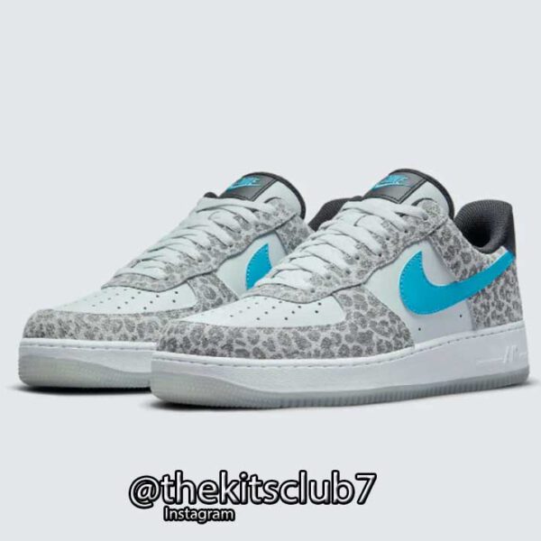 נייקי אייר פורס 1 LEOPARD BLUE. מידות 36-45. משלוח חינם